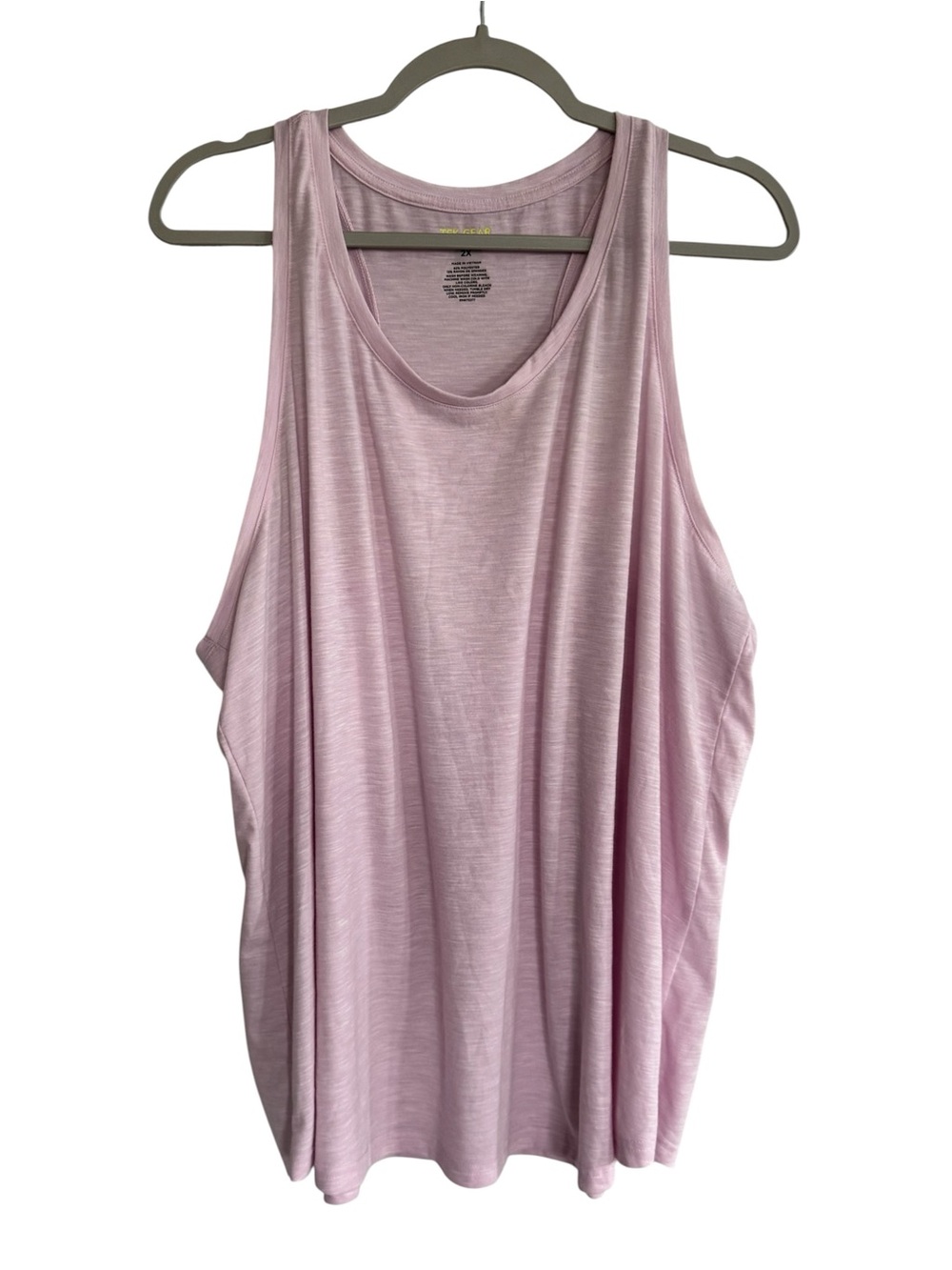 tek gear Heather Pink Relaxed Scoop Tank - Size 2X